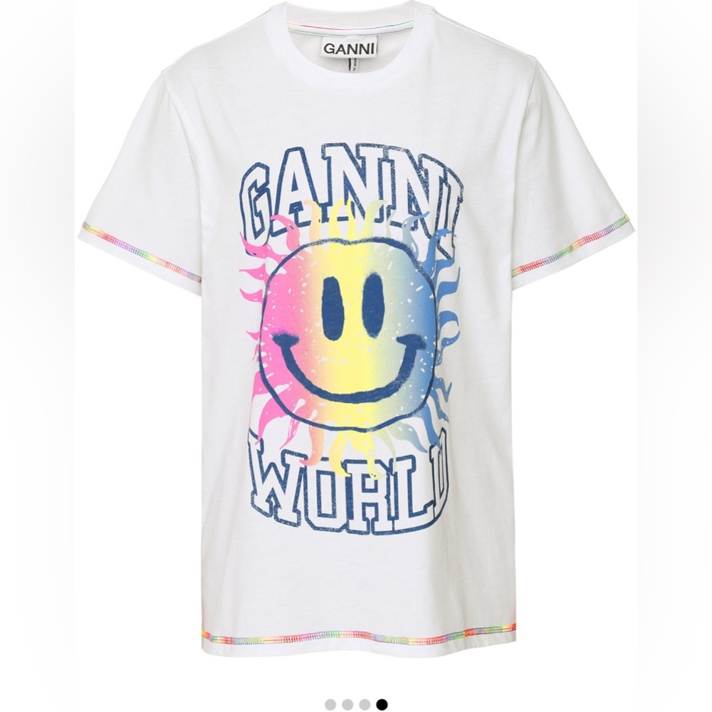Ganni Smiley Relaxed Tee
